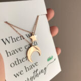 Mesec zvezdica rose gold